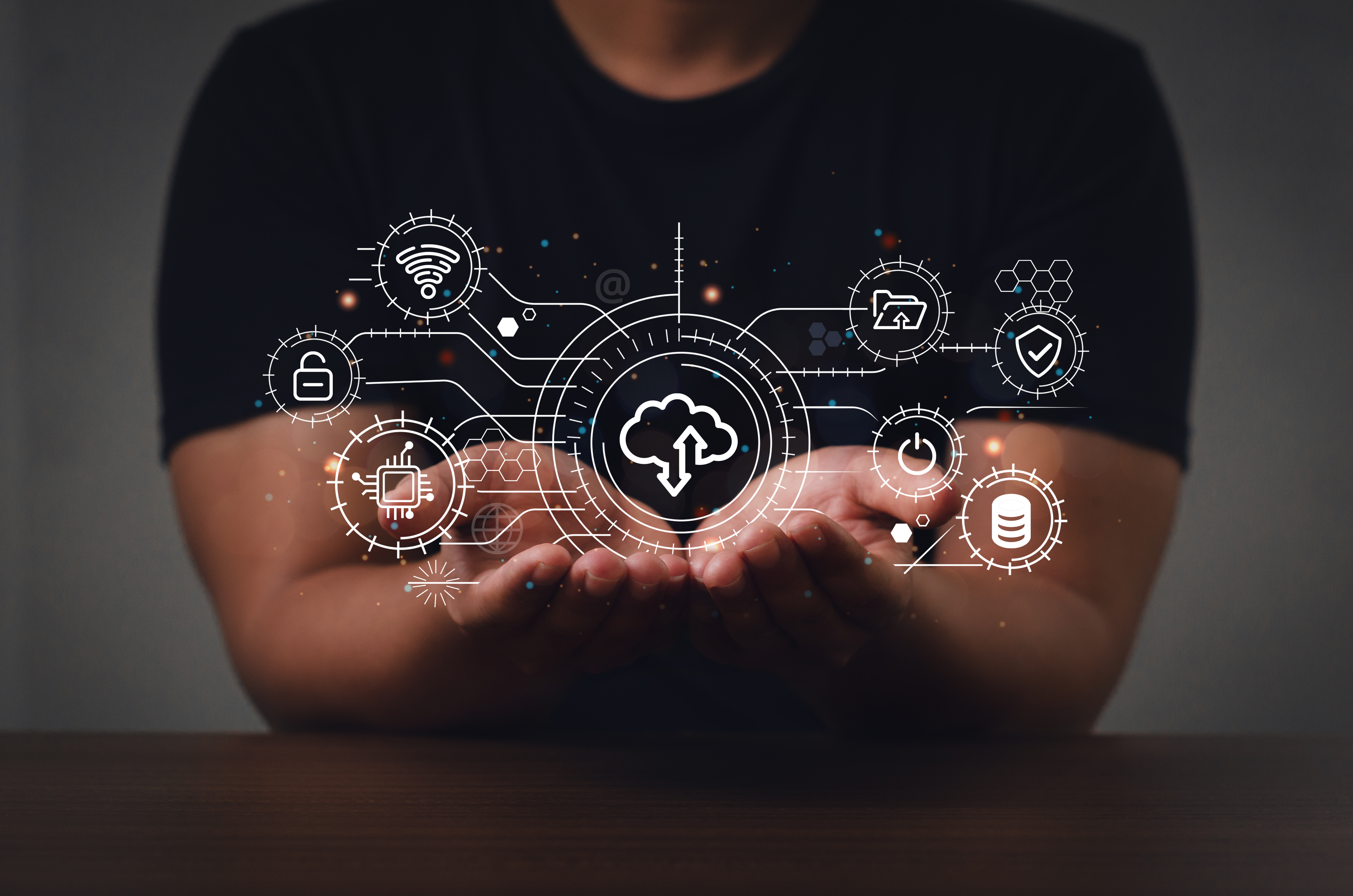 IT support and cloud technology concept